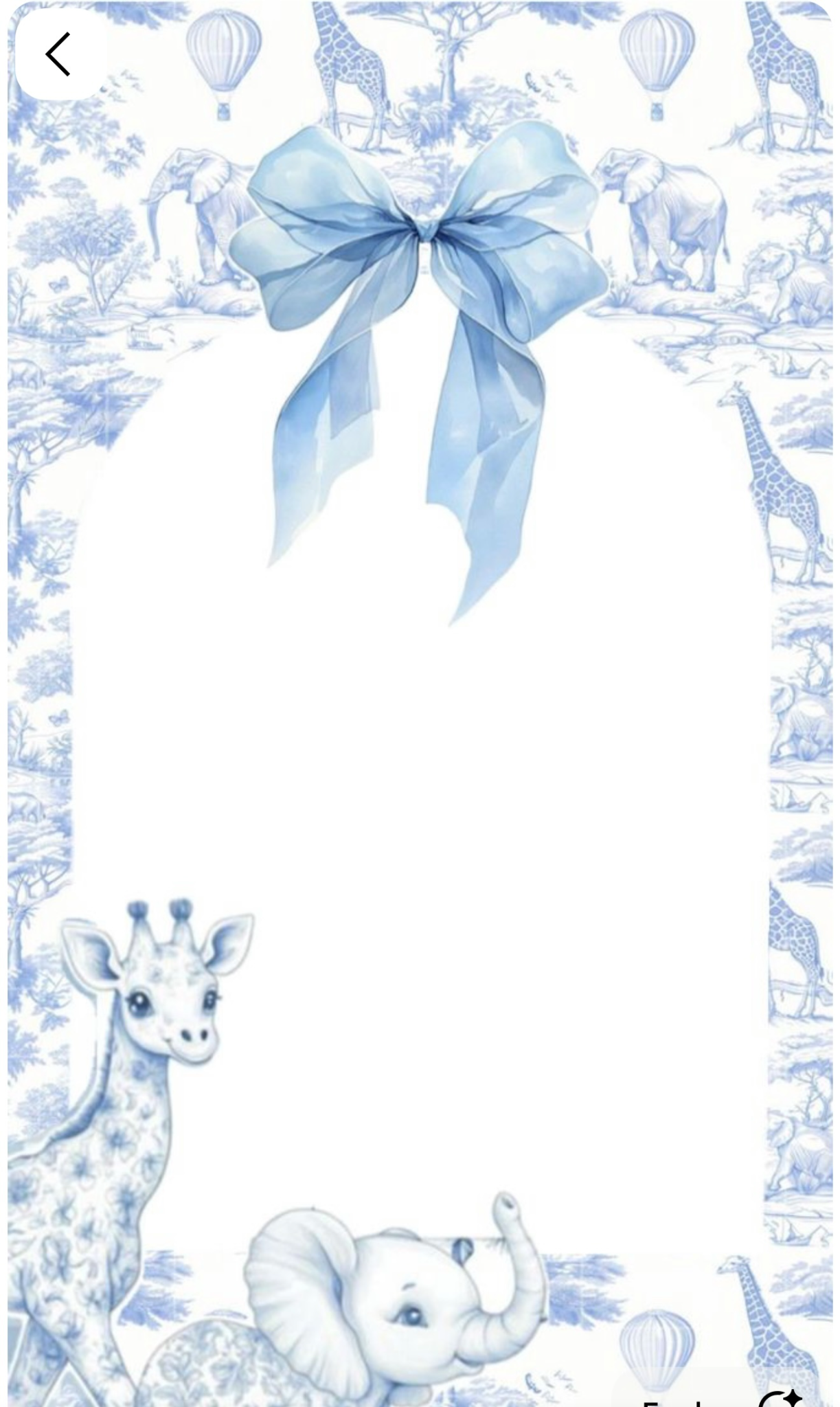 Baby shower invitation card background